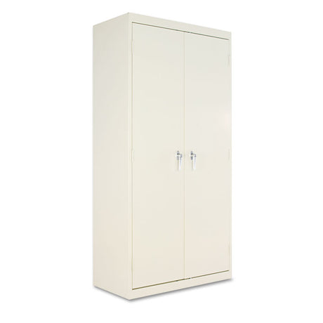 Assembled 72" High Heavy-Duty Welded Storage Cabinet, Four Adjustable Shelves, 36w x 18d, Putty