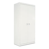 Assembled 72" High Heavy-Duty Welded Storage Cabinet, Four Adjustable Shelves, 36w x 18d, Light Gray