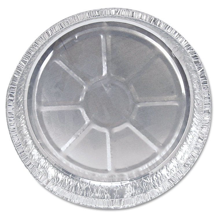 Round Aluminum Container with Lid, 48 oz, 9  Diameter, Silver, 500/Carton