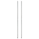 Stackable Posts For Wire Shelving, 36" High, Silver, 4/Pack