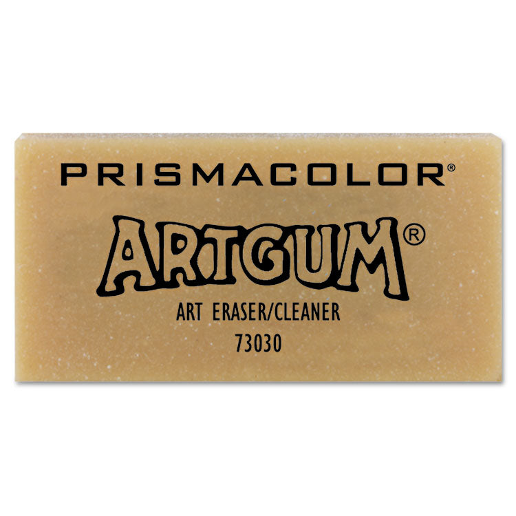 ARTGUM Eraser, For Pencil Marks, Rectangular Block, Large, Off White, Dozen