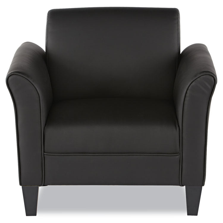 Alera Reception Lounge Sofa Series Club Chair, 35.43" x 30.7" x 32.28", Black Seat, Black Back, Black Base