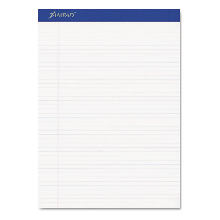 Perforated Writing Pads, Narrow Rule, 50 White 8.5 x 11.75 Sheets, Dozen