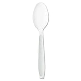 Impress Heavyweight Full-Length Polystyrene Cutlery, Teaspoon, White, 1,000/Carton
