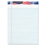 American Pride Writing Pad, Wide/Legal Rule, Red/White/Blue Headband, 50 White 8.5 x 11.75 Sheets, 12/Pack