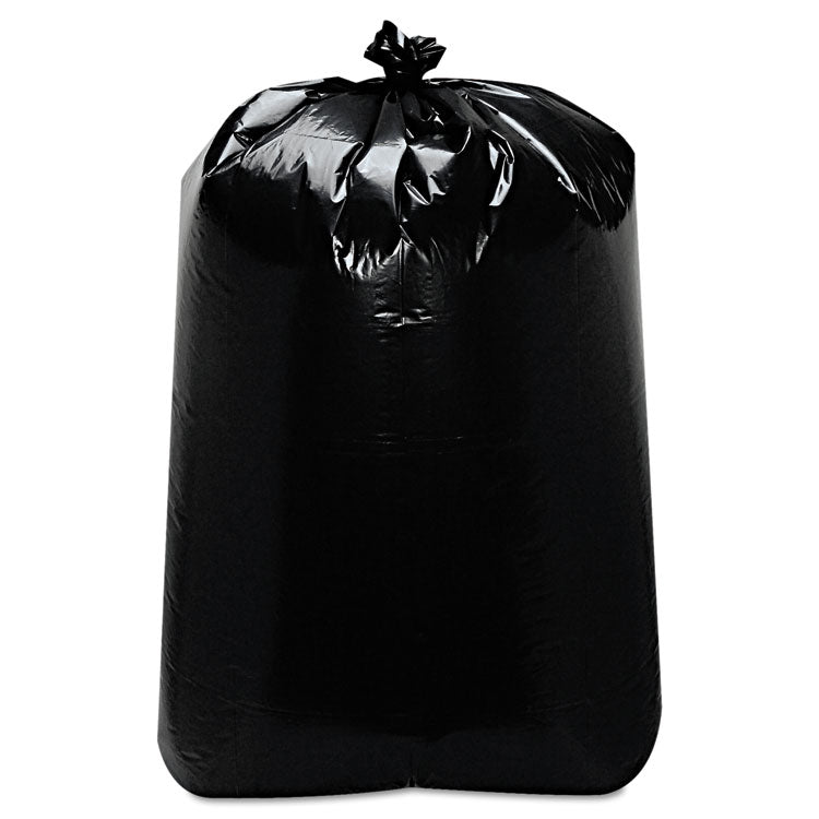 Low-Density Can Liners, 60 gal, 1.6 mil, 22  x 58 , Black, Flat Pack, 100/Carton