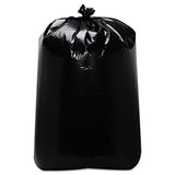 Low-Density Can Liners, 60 gal, 1.6 mil, 22  x 58 , Black, Flat Pack, 100/Carton