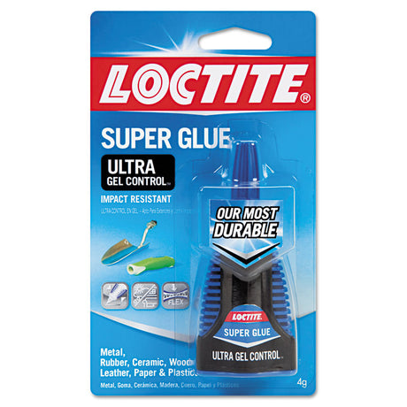 Ultra Gel Control Super Glue, 0.14 oz, Dries Clear