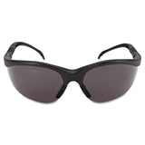 Klondike Safety Glasses, Matte Black Frame, Gray Lens, 12/Box