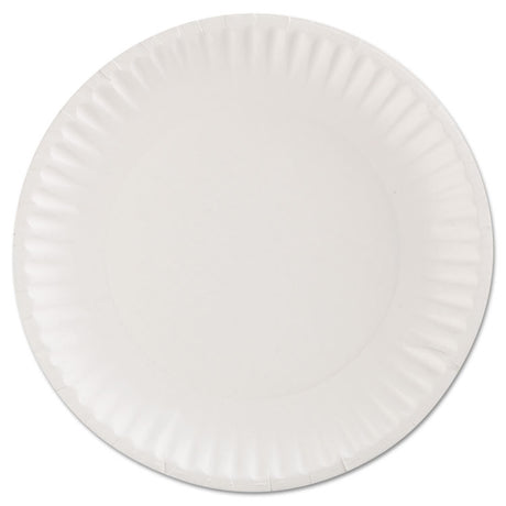 Gold Label Coated Paper Plates, 9" dia, White, 100/Pack, 10 Packs/Carton