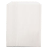 Grease-Resistant Single-Serve Bags, 6  x 0.75  x 7.25 , White, 2,000/Carton