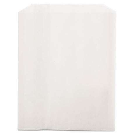 Grease-Resistant Single-Serve Bags, 6  x 0.75  x 7.25 , White, 2,000/Carton