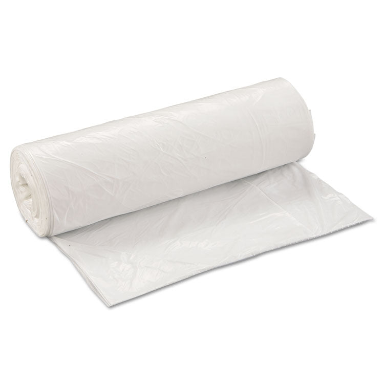 Low-Density Commercial Can Liners, 45 gal, 0.7 mil, 40  x 46 , White, Interleaved Roll, 25 Bags/Roll, 4 Rolls/Carton