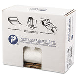 Low-Density Commercial Can Liners, 45 gal, 0.7 mil, 40  x 46 , White, Interleaved Roll, 25 Bags/Roll, 4 Rolls/Carton
