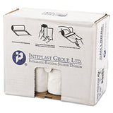 Low-Density Commercial Can Liners, 30 gal, 0.8 mil, 30  x 36 , White, Interleaved Roll, 25 Bags/Roll, 8 Rolls/Carton