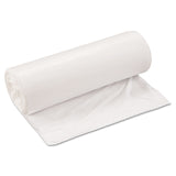 Low-Density Commercial Can Liners, 33 gal, 0.8 mil, 33  x 39 , White, Interleaved Roll, 25 Bags/Roll, 6 Rolls/Carton