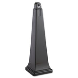 GroundsKeeper Cigarette Waste Collector, Pyramid, 1 gal, 12.25 x 39.75,  Black