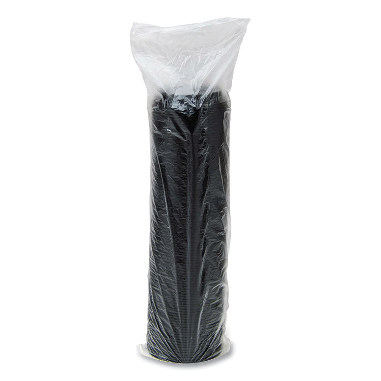 Cappuccino Dome Sipper Lids, Fits 12 oz to 24 oz Cups, Black, 100/Pack, 10 Packs/Carton