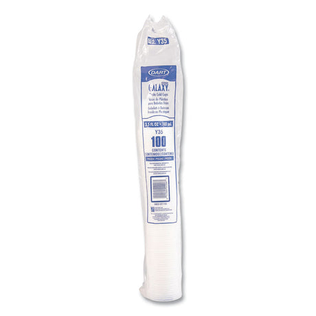 High-Impact Polystyrene Cold Cups, 3.5 oz, Translucent, 100 Cups/Sleeve, 25 Sleeves/Carton
