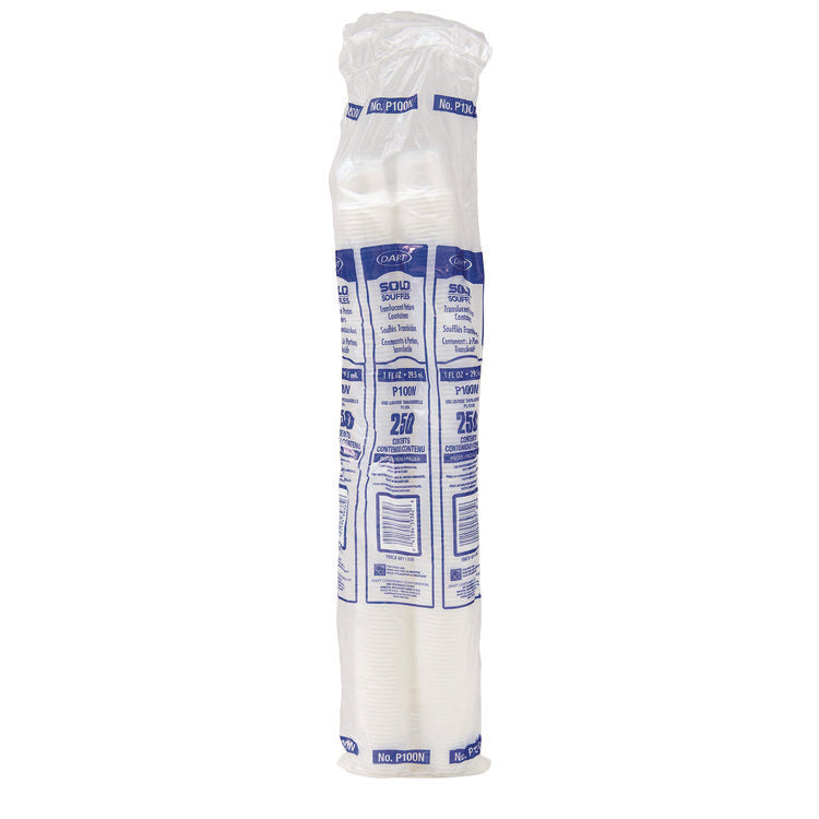Polystyrene Portion Cups, 1 oz, Translucent, 2,500/Carton