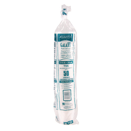 High-Impact Polystyrene Squat Cold Cups, 12 oz, Translucent, 50/Pack