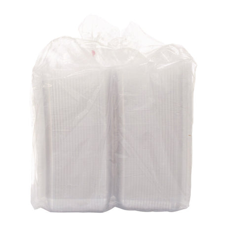 StayLock Clear Hinged Lid Containers, 7.8 x 8.3 x 3, Clear, Plastic, 125/Bag, 2 Bags/Carton