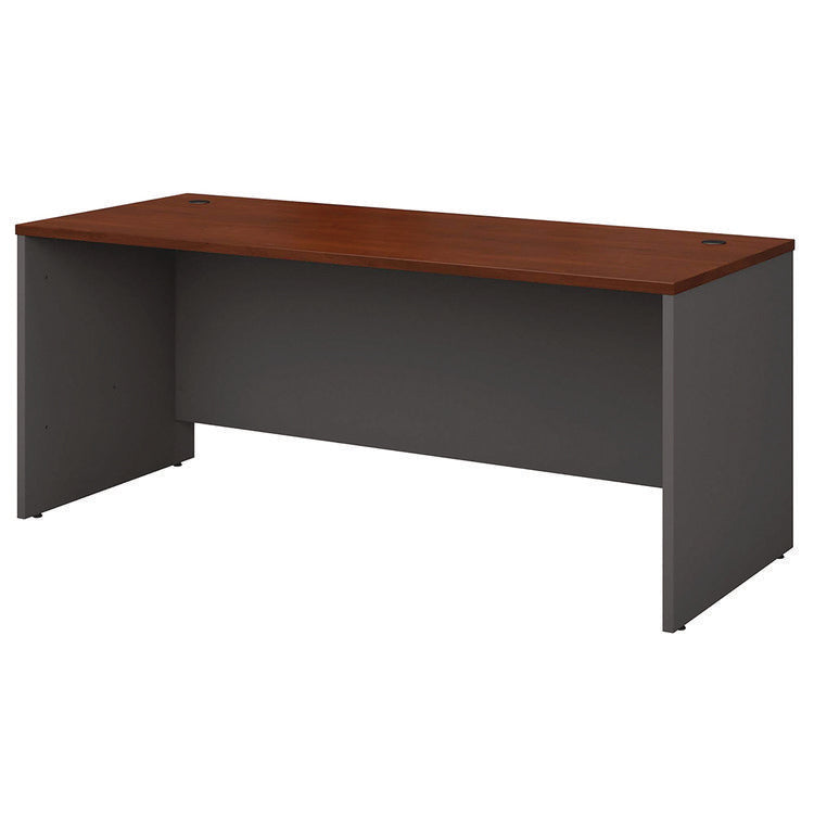 Series C Collection Desk Shell, 71.13" x 29.38" x 29.88", Hansen Cherry/Graphite Gray