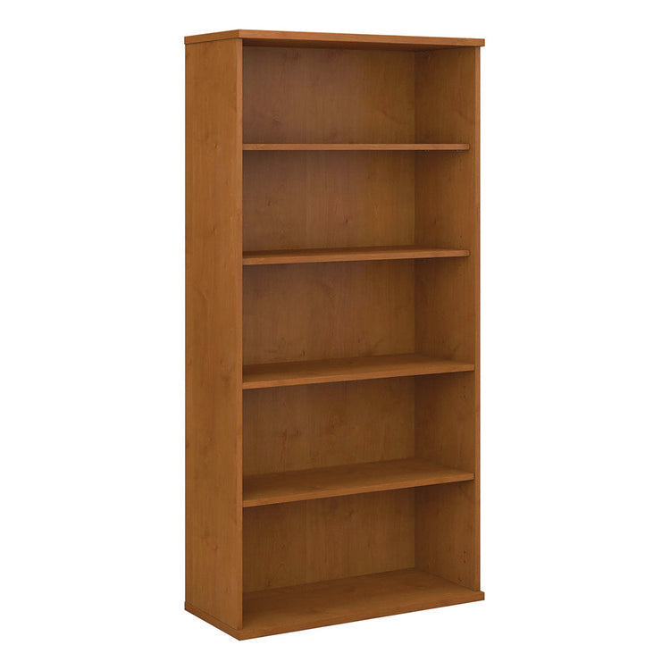 Series C Collection Bookcase, Five-Shelf, 35.63w x 15.38d x 72.78h, Natural Cherry