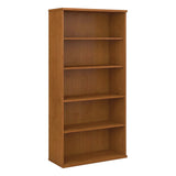 Series C Collection Bookcase, Five-Shelf, 35.63w x 15.38d x 72.78h, Natural Cherry