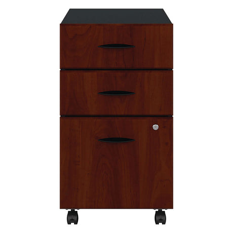 Mobile Pedestal File, Left/Right, 3-Drawers: Box/Box/File, Legal/Letter/A4/A5, Hansen Cherry/Galaxy, 15.75" x 20.25" x 27.88"