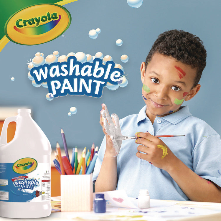 Washable Paint, White, 1 gal Bottle