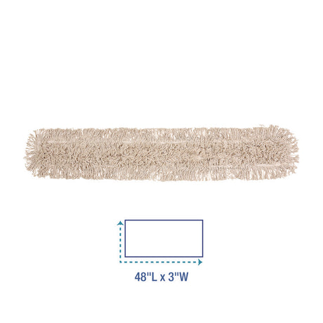 Mop Head, Dust, Cotton, 48 x 3, White
