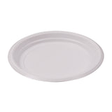 Hi-Impact Plastic Dinnerware, Plate, 9  dia, White, 500/Carton