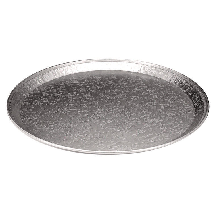Aluminum Embossed Tray, 16  Diameter, 25/Carton