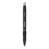 S-Gel Gel Pen, Retractable, Medium 0.7 mm, Black  Blue Ink, Black  Gray  White Barrels, 12/Pack