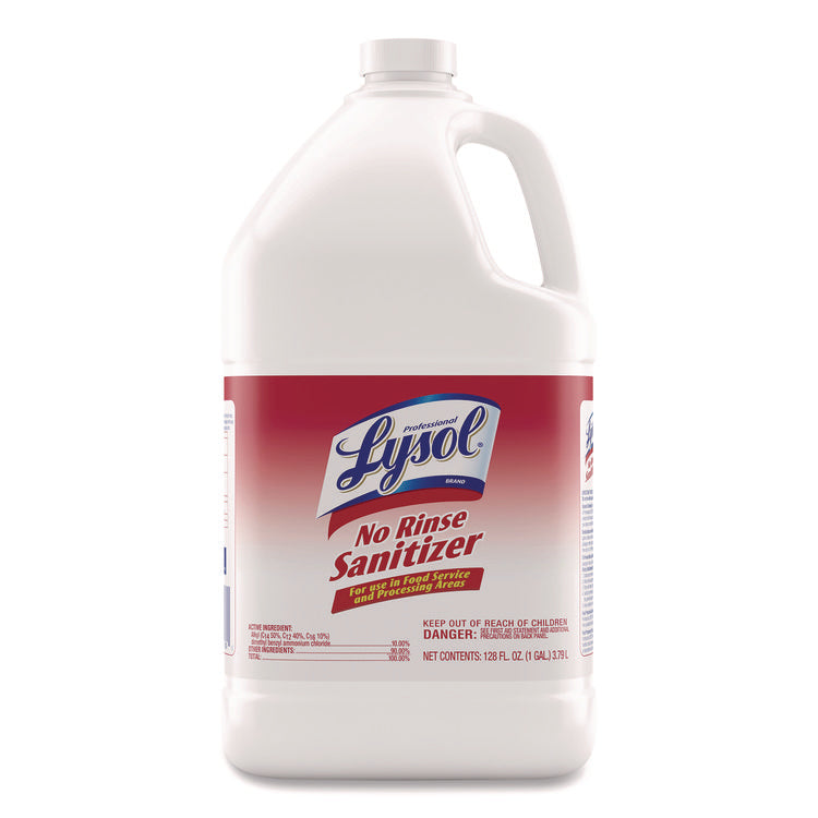 No Rinse Sanitizer Concentrate, 1 gal Bottle, 4/Carton