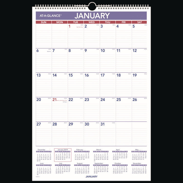 Erasable Wall Calendar, 15.5 x 22.75, White Sheets, 12-Month (Jan to Dec): 2025