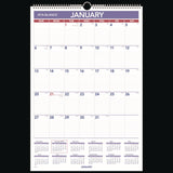 Erasable Wall Calendar, 15.5 x 22.75, White Sheets, 12-Month (Jan to Dec): 2025