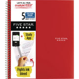 Wirebound Notebook with Eight Pockets, 5-Subject, Medium/College Rule, Randomly Assorted Cover Color, (200) 11 x 8.5 Sheets