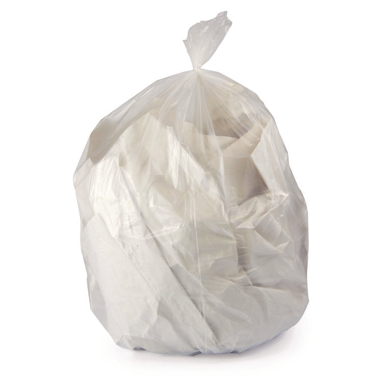 Linear Low-Density Can Liners, 16 gal, 0.5 mil, 24  x 32 , Clear, 500/Carton
