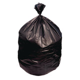 High-Density Waste Can Liners, 16 gal, 8 mic, 24" x 33", Black, 50 Bags/Roll, 20 Rolls/Carton