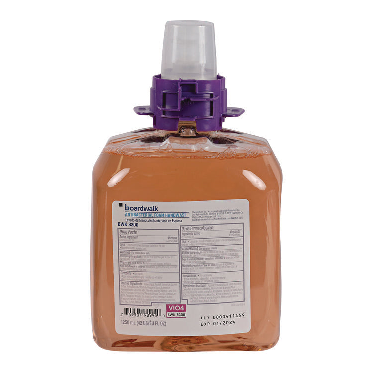 Foam Antibacterial Handwash, Fresh Fruit, 1,250 mL Refill, 4/Carton