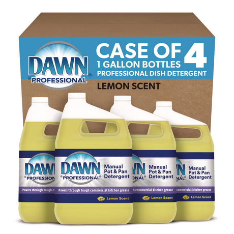 Manual Pot/Pan Dish Detergent, Lemon, 4/Carton