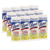 Disinfecting Wipes, 1-Ply, 7 x 7.25, Lemon and Lime Blossom, White, 35 Wipes/Canister, 12 Canisters/Carton