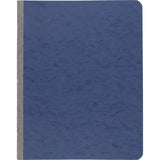 Pressboard Report Cover with Tyvek Reinforced Hinge, Two-Piece Prong Fastener, 3" Capacity, 8.5 x 11, Dark Blue/Dark Blue