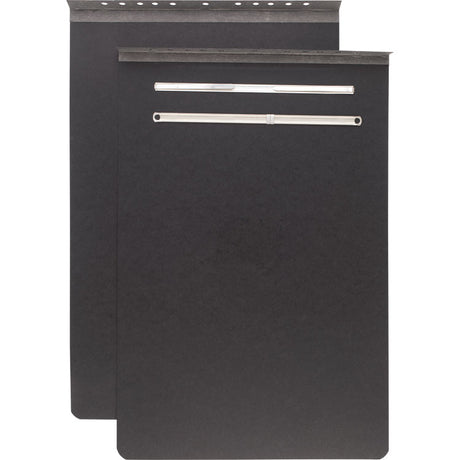 Pressboard Report Cover with Tyvek Reinforced Hinge, Two-Piece Prong Fastener, 3" Capacity, 11 x 17,  Black/Black