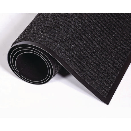 Needle-Rib Wiper/Scraper Mat, Polypropylene, 36 x 48, Charcoal