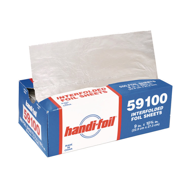 Interfolded Foil Sheets, 55 Gauge, 9 x 10.75, 500 Sheets/Box, 6 Boxes/Carton