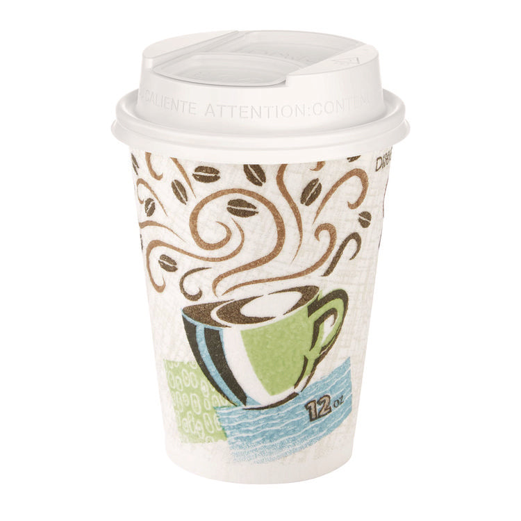 Smart Top Reclosable Lids for Hot Cups, Fits 10 oz to 20 oz Cups, White, 1,000/Carton