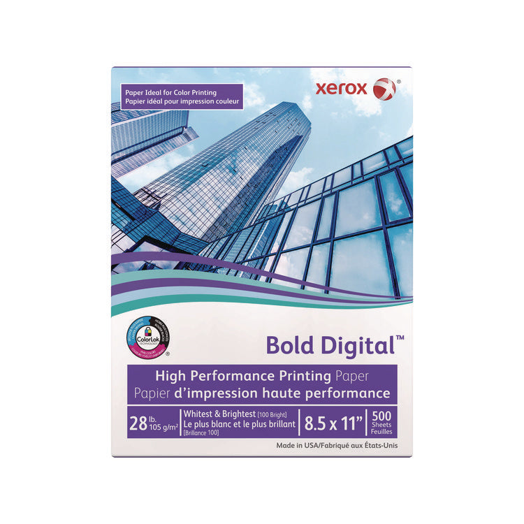 Bold Digital Printing Paper, 100 Bright, 28 lb Bond Weight, 8.5 x 11, White, 500/Ream